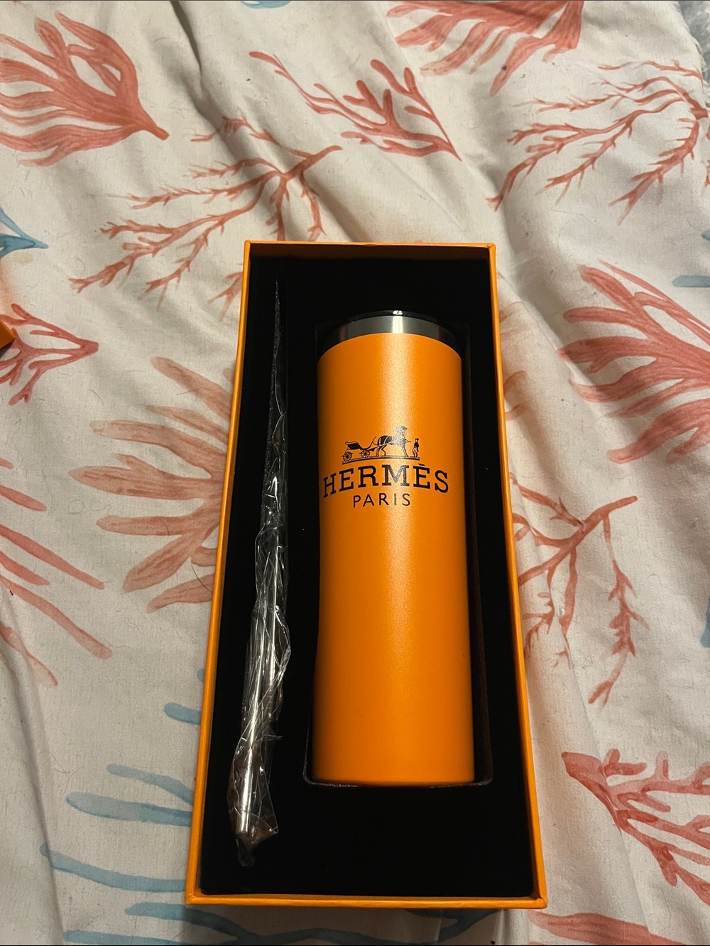 Hermes Orange Insulated Tumbler